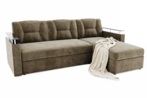 Диван Угловой Маргарита с Ножками-Кубышками Ш-2260 х Г-1550 х В-1000 мм/Спальное место Ш-1250 х Г-2000 мм