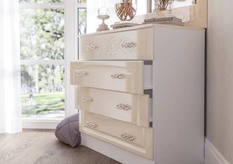 Спальный Гарнитур Венесуэла №2 МДФ/Жемчуг Глянец 