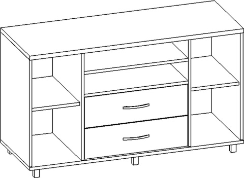 Тумба Дарина ТВ-7 (Ш-1200| В-675| Г-450)/Разные Цвета